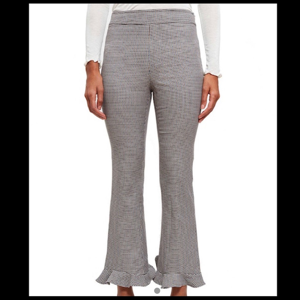 NWT Opening Ceremony Houndstooth Ruffle Hem Flares